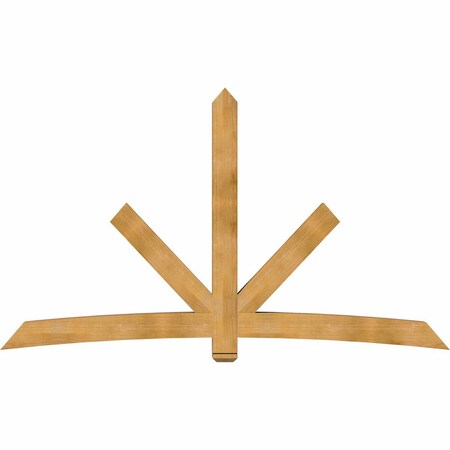 Ekena Millwork Alberta Rough Sawn Timber Gable Bracket, Western Red Cedar, 108"W x 63"H x 6"D x 6"F, 14/12 Pitch GBW108X63X0606ALB00RWR